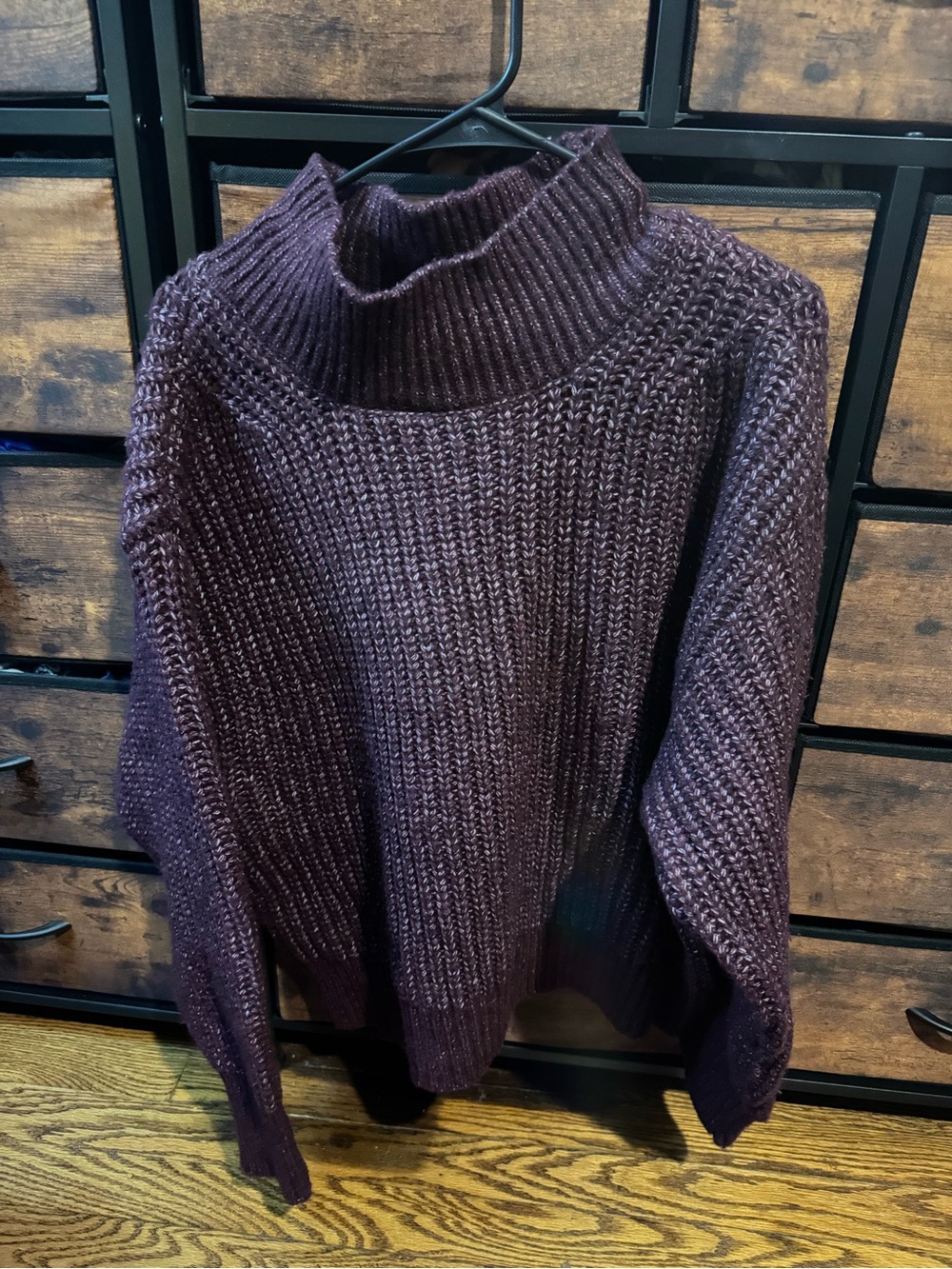 Falls Creek Women's Chunky Turtleneck Sweater in Deep Plum
